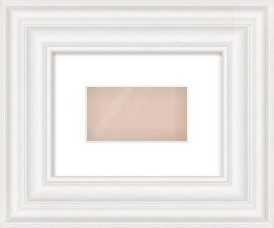 White Spoon Frame for 160 × 90mm artwork, with Smooth White Single Mount