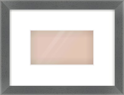 Dark Grey Flat Frame for 160 × 90mm artwork, with Smooth White Single Mount