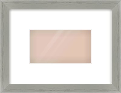 Pale Grey Flat Frame for 160 × 90mm artwork, with Smooth White Single Mount