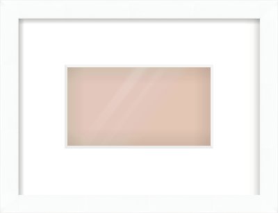 White Flat Frame for 160 × 90mm artwork, with Smooth White Single Mount