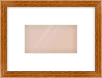 Natural Wood Flat Frame for 160 × 90mm artwork, with Smooth White Single Mount