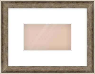 Silver Scoop Frame for 160 × 90mm artwork, with Smooth White Single Mount