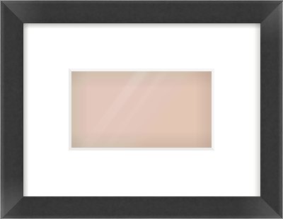 Black Flat Frame for 160 × 90mm artwork, with Smooth White Single Mount