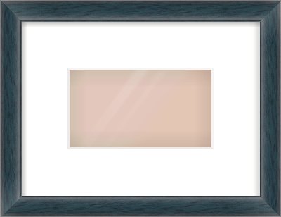 Aqua Blue Stain Cushion Frame for 160 × 90mm artwork, with Smooth White Single Mount