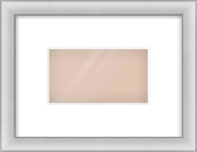 Silver Cushion Frame for 160 × 90mm artwork, with Smooth White Single Mount