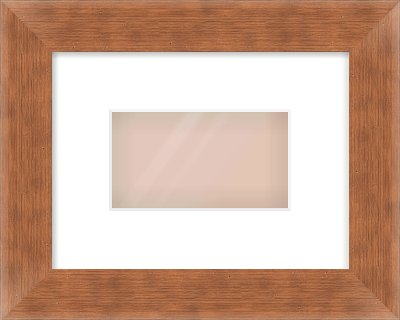 Bronze Flat Frame for 160 × 90mm artwork, with Smooth White Single Mount