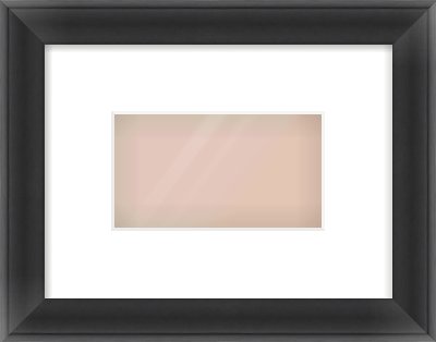 Black Scoop Frame for 160 × 90mm artwork, with Smooth White Single Mount
