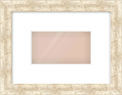 Silver Flat Frame for 160 × 90mm artwork, with Smooth White Single Mount