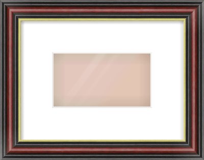 Brown Reverse Frame for 160 × 90mm artwork, with Smooth White Single Mount
