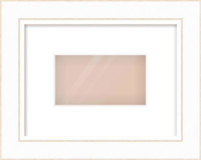 White / Natural Scoop Frame for 160 × 90mm artwork, with Smooth White Single Mount