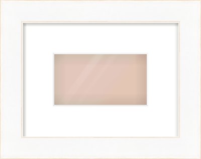 White Flat With Bevel Frame for 160 × 90mm artwork, with Smooth White Single Mount