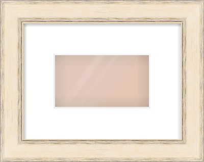 GOLD Flat Frame for 160 × 90mm artwork, with Smooth White Single Mount