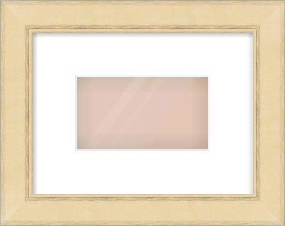 Gold Flat Frame for 160 × 90mm artwork, with Smooth White Single Mount