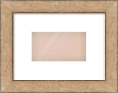 Bronze Flat Frame for 160 × 90mm artwork, with Smooth White Single Mount