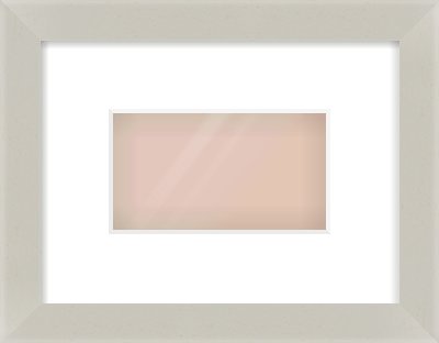 Grey Flat Frame for 160 × 90mm artwork, with Smooth White Single Mount