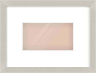 Grey Flat Frame for 160 × 90mm artwork, with Smooth White Single Mount