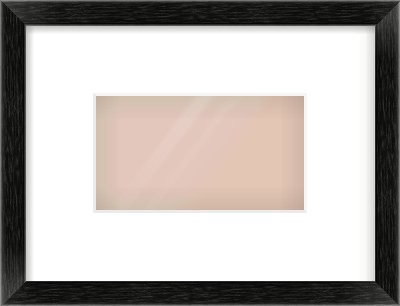 Black Wood Grain Flat Frame for 160 × 90mm artwork, with Smooth White Single Mount