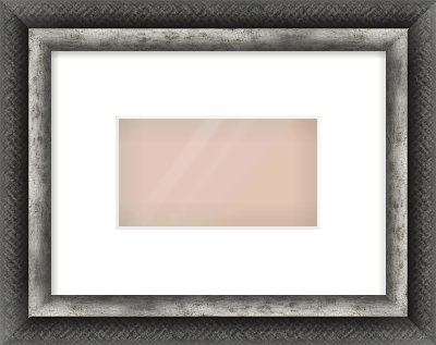Black / Pewter Reverse Frame for 160 × 90mm artwork, with Smooth White Single Mount