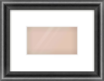 Black Cushion Frame for 160 × 90mm artwork, with Smooth White Single Mount