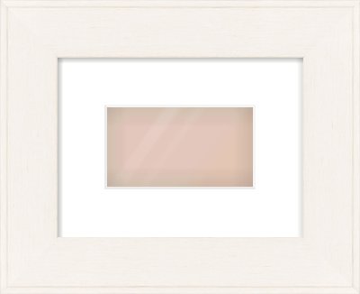 Ivory Flat Frame for 160 × 90mm artwork, with Smooth White Single Mount