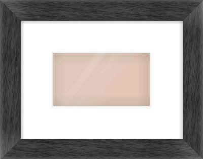 Black Flat Frame for 160 × 90mm artwork, with Smooth White Single Mount