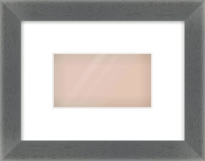 Dark Grey Flat Frame for 160 × 90mm artwork, with Smooth White Single Mount