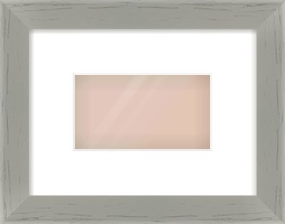 Pale Grey Flat Frame for 160 × 90mm artwork, with Smooth White Single Mount
