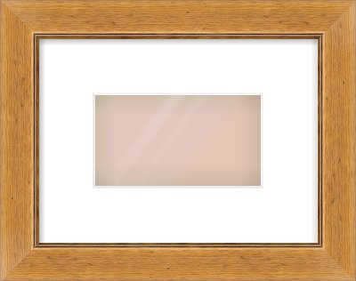 Rustic Medium Oak Reverse Frame for 160 × 90mm artwork, with Smooth White Single Mount