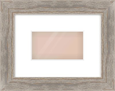Grey Wood Flat Frame for 160 × 90mm artwork, with Smooth White Single Mount