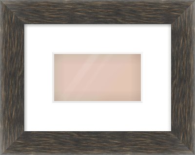 Black Flat Frame for 160 × 90mm artwork, with Smooth White Single Mount
