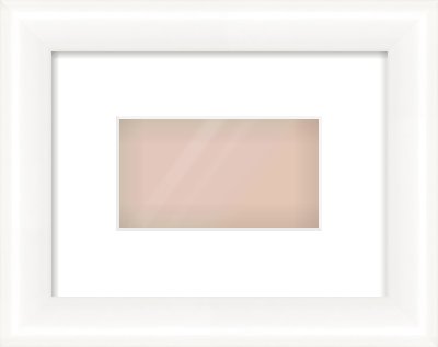 Gloss White Cushion Frame for 160 × 90mm artwork, with Smooth White Single Mount