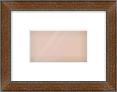Walnut / Pewter Reverse Frame for 160 × 90mm artwork, with Smooth White Single Mount