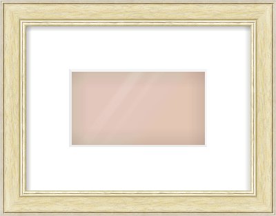 Ivory Reverse Frame for 160 × 90mm artwork, with Smooth White Single Mount
