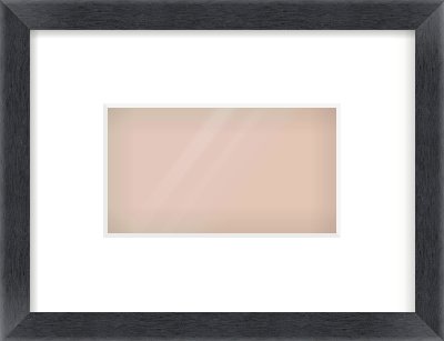 Black Wood Grain Flat Frame for 160 × 90mm artwork, with Smooth White Single Mount