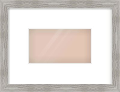 Grey Wood Grain Flat Frame for 160 × 90mm artwork, with Smooth White Single Mount