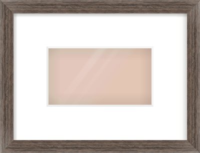 Dark Walnut Flat Frame for 160 × 90mm artwork, with Smooth White Single Mount