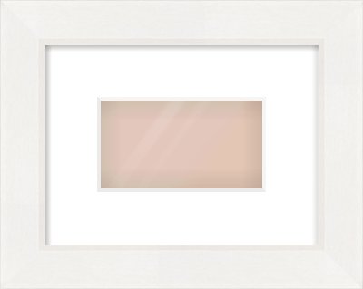 White Beveled Frame for 160 × 90mm artwork, with Smooth White Single Mount