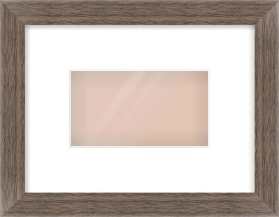 Dark Walnut Flat Frame for 160 × 90mm artwork, with Smooth White Single Mount