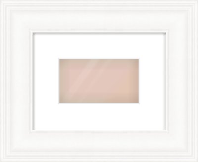 White Scoop Frame for 160 × 90mm artwork, with Smooth White Single Mount