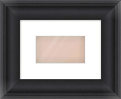 Black Scoop Frame for 160 × 90mm artwork, with Smooth White Single Mount