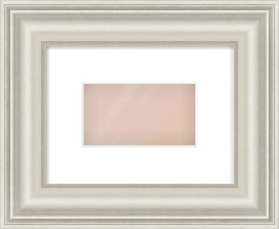 Silver Scoop Frame for 160 × 90mm artwork, with Smooth White Single Mount
