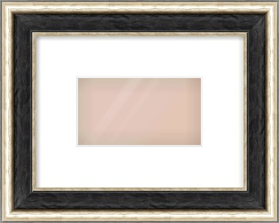 Black & Champagne Silver Spoon Frame for 160 × 90mm artwork, with Smooth White Single Mount