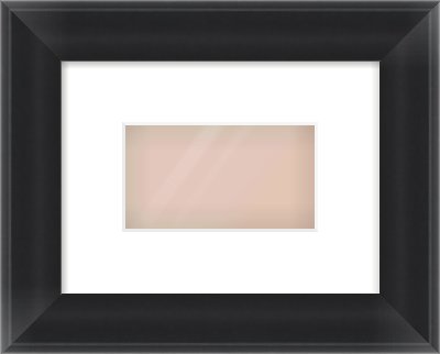 Black Cushion Frame for 160 × 90mm artwork, with Smooth White Single Mount
