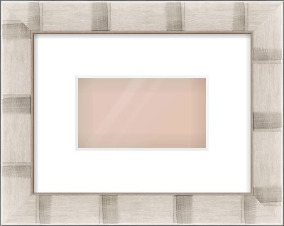 Silver Flat Frame for 160 × 90mm artwork, with Smooth White Single Mount