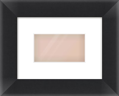 Black Flat Frame for 160 × 90mm artwork, with Smooth White Single Mount
