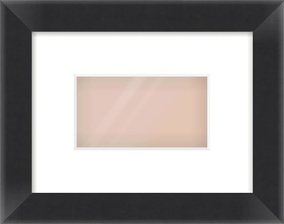 Black Flat Frame for 160 × 90mm artwork, with Smooth White Single Mount