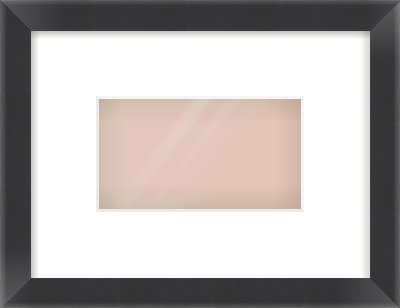 Brushed Black Flat Frame for 160 × 90mm artwork, with Smooth White Single Mount