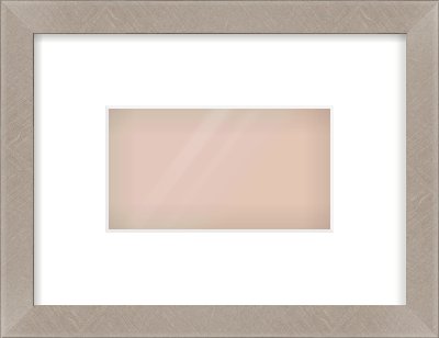 Silver & Black Sided Flat Frame for 160 × 90mm artwork, with Smooth White Single Mount