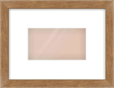 Brushed Bronze with Black Sides Flat Frame for 160 × 90mm artwork, with Smooth White Single Mount