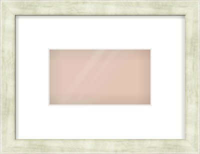 Champagne Flat Frame for 160 × 90mm artwork, with Smooth White Single Mount